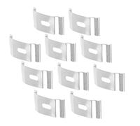 KHBUAB 10pcs Supports Métalliques pour Fixation Rideaux Persiennes Verticales, Matériau Métal Léger et Argenté, Installation Plafond pour Salon ou Chambre Minimaliste