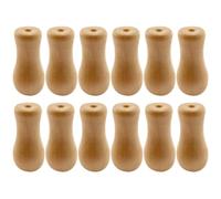 KHBUAB 12pcs Poignées de Cordon de Store en Bois Beige Finement Travaillées et Douces Toucher pour Stores Enrouleurs pour Salon et Bricolage