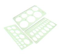 KHBUAB 3 Pièces Pochoirs Outil Sûr et Créatif de Formes Géométriques en Plastique Léger Modèles de Dessins pour Artistes et Designers pour Usage Usine