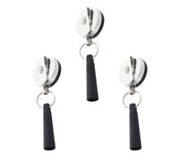 KHBUAB 3 Pièces Porte-clés Rétractables en Fil D'acier Capuchons en Silicone, Boucle Anti-desserrage, pour Accrocher Petits Objets la Ceinture ou Poche de Pantalon