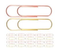 KHBUAB 30 Pièces Grandes Pinces à Papier, Trombones Métalliques 100mm, Forte Prise, pour Organisation de Documents et Paperwork, Écoles