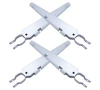 KHBUAB 4 Pièces Bras de Support Installation Facile Résistant aux Chocs pour Clôture en Acier Zinc Argenté pour Ranchs et Pentes Poteaux et Grillages