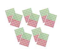 KHBUAB 480 Pièces Autocollants de Validation Refus Autocollants Verts et Rouges, Faciles à Appliquer et Amovibles, 10 Feuilles pour Organisation de Bureau et Enregistrement