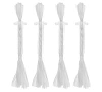 KHBUAB 4pcs Mèches de Lampe à Pétrole en Coton et Verre, Remplacement Solide avec Tube, Illumination Brillante pour Rituels et Prières