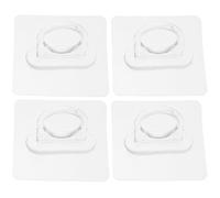 KHBUAB 4pièces Crochets Muraux Adhésifs Ronds Supports Pratiques pour Bouteilles Accroche-serviettes Robustes sans Perçage Organisateurs Durables pour Salle de Bain