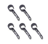 KHBUAB 5pcs Clips de Casque de Sécurité en Plastique Noir Antidérapant pour Lampe Frontale, Accessoires Casque Moto pour Maintien et Prévention du Glissement