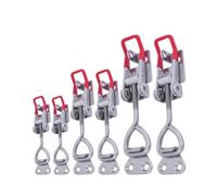 KHBUAB 6 Pcs Loquets à Bascule Réglables en Acier Inoxydable Argenté, Prise Confortable, Haute Résistance, pour Coffres et Boîtes la Maison Usine