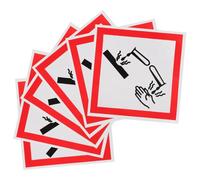 KHBUAB Autocollants de Sécurité Panneaux D'avertissement Polyvalents 6pcs, Pvc, Facile à Retirer pour Dangereuses Corrosives pour Usines et Entrepôts