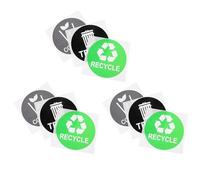 KHBUAB Autocollants Étiquettes de Classification des Déchets pour Poubelle 9pcs en Pvc Résistantes et Faciles à Utiliser pour Systèmes de Tri Sélectif