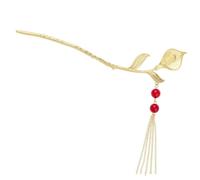 KHBUAB Bâtonnet à Cheveux Tulipe en Alliage Or Pompon Élégant et Style Traditionnel Chinois pour Accessoires de Coiffure Vintage et Charme Unique