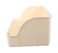 KHBUAB Boîte à Litière Pot de Cage pour Lapin en Plastique Blanc Bords Arrondis et Maillage Espacé pour Cochon d'Inde et Hamster en Intérieur ou Jardin