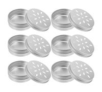 KHBUAB Boîtes en Aluminium pour Entraînement à L'odorat à Filetage Creux Lot de 6 60 ML Légères et Portables, pour Voyage et Soins Peau