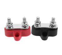 KHBUAB Bornes de Batterie Utv à Double Goujon M6 48v en Acier Inoxydable | Bloc de Distribution, Plastique Ignifuge, pour Camping-cars, Bateaux et Connexions Multiples