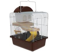 KHBUAB Cage à Hamster Double Couche Couleur Aléatoire et Accessoire en Plastique Robuste Cabane Ludique pour Petit Animal de Compagnie