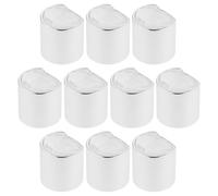 KHBUAB Capsules de Bouteille Plastique Argenté 10 Pièces 24 Mm Résistantes à la Fuite pour Flacon de Lotion Shampooing et Gel Bain Usage Professionnel