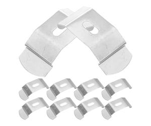KHBUAB Clip en C pour Persienne Verticale en Fer Argenté, Design Léger et Moderne, Support de Fixation Polyvalent pour Stores Verticaux, 1 Set