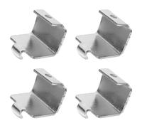 KHBUAB Clips Installer de Inoxydable pour Étagères Acier en Congélateur 4pcs Argenté, Supports Robustes Faciles à pour Réfrigérateur et Congélateur Universels