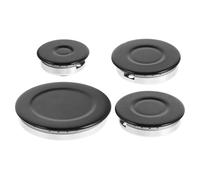 KHBUAB Couvercle de Brûleur Noir en Aluminium et Fer pour Cuisinière à Gaz Allumage Rapide et Protection Anti- Compatible Plusieurs Brûleurs