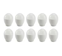 KHBUAB Cuiseur à Œufs Vapeur Silicone 6.5X6.5X9.5 CM Lot de 10 Coquetiers Blancs Compatible Micro-Ondes Cuisine Multifonction