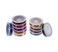 KHBUAB Fil de Fer Galvanisé 0,5 Mm Diamètre, 11 Couleurs Assorties, 40 Yards par Rouleau, Fil Flexible pour Perlage et Bricolage, pour Création de Bijoux, Art Floral et