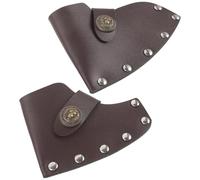 KHBUAB Housse de Protection Facile à Transporter et Sécurisée pour Tête de Hache en Cuir 2pcs Couleur Aléatoire Randonnée Chasse en Plein Air