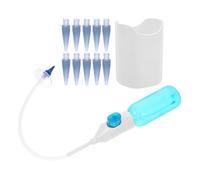 KHBUAB Irrigateur Auriculaire Manuel pour Usage Domestique, Outil de Lavage D'oreilles en Abs et Pc, Nettoyeur de Cérumen Sûr avec Embouts pour Nettoyage à Domicile