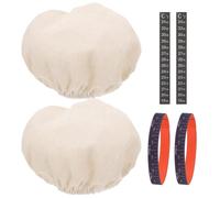 KHBUAB Kit D'accessoires Couvercle en Tissu en Coton pour Fermentation Sûre Thermomètre Autocollant et Bande de Marquage pour Bocal à Levain en Boulangerie