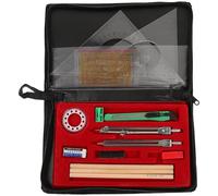 KHBUAB Kit de Dessin Professionnel et Multifonction Noir en Bois et Fer Boîte de Rangement Facile à Stocker Couleur Outils de Dessin pour Ingénieurs et Étudiants Couleur