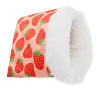 KHBUAB Lit Chaud Fourrure de Lapin Hérisson Tissu Oxford en Hamster et pour Rouge de Confortable et Douillet Maison Petit Animal