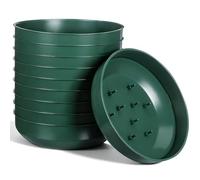 KHBUAB Lot de 10 Plateaux en Mousse Plastique Verts Réutilisables pour Fixation de Fleurs, Grosse Capacité, pour Mariages et Fêtes Décoratives