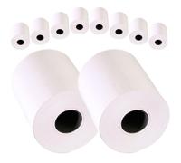 KHBUAB Lot de 10 Rouleaux de Papier Thermique Blanc pour Imprimante de Tickets de Caisse, Format 80x70 Mm, Papier Reçu Pratique et Léger Tube Intérieur de 23 Mm