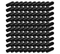 KHBUAB Lot de 100 Manchons en Caoutchouc Noir pour Embouts de Serrage-têtes, Accessoires Coiffure DIY pour Protéger et Rendre Bandeaux Plus Confortables