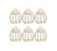 KHBUAB Lot de 12 Boîtes à Bonbons Mariage en Fer-blanc Doré Forme Cage à Oiseaux, Mini Coffrets Décoratifs pour Présents et Fêtes Élégantes