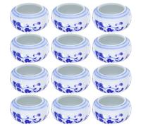 KHBUAB Lot de 12 Encriers en Céramique Créatifs sans Bavure, Portable, pour Kit de Calligraphie, pour Étudiants et Artistes en Papeterie de Bureau