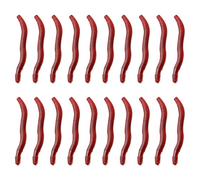 KHBUAB Lot de 150 Leurres Souples en Silicone Forme vers Rouges 4cm pour Pêche en Eau Douce et Salée Attractifs Design Réaliste Extérieur