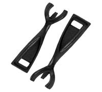 KHBUAB Lot de 2 Pinces en Fonte Revêtue pour Barbecue et Teppanyaki Clips pour Assiettes de Barbecue Pince Anti-Brûlure Compacte et Résistante Ustensile Polyvalent pour Four et Grill