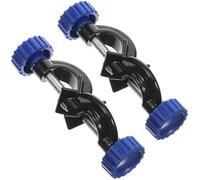 KHBUAB Lot de 2 Pinces Universelles à Bouton Bleu en Alliage, Support de Pince à Angle Droit Réglable, Usage Industriel et Domestique