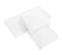 KHBUAB Lot de 4 Chapeaux Poteau 10x10 en Abs Blanc, Housse Protection Extérieur Étanche et Résistante aux Taches, pour Mailbox et Docks en Extérieur