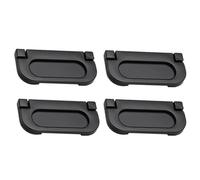 KHBUAB Lot de 4 Poignées de Porte Encastrées en Alliage D'aluminium Noir, Faciles à Installer et Retirer, pour Armoires et Tiroirs, pour Présents de Pendaison de Crémaillère