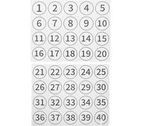 KHBUAB Lot de 40 Autocollants de Classification Numérique en Pvc Numérotation Individuelle pour Organisation et Salle de Classe Visibilité Claire et Adhérence Forte