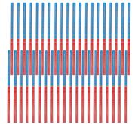 KHBUAB Lot de 40 Crayons de Menuisier en Bois Rond Rouge et Bleu, Mine Dure, Résistants aux Chutes, pour Traçage sur Surfaces Rugueuses comme Béton et Brique en Travail du Bois