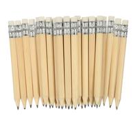 KHBUAB Lot de 60 Crayons Courts en Bois Naturel Gomme, Prise Confortable et Robustes, pour Dessiner et Écrire pour Garçon et Filles et Étudiants