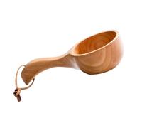 KHBUAB Louche à Eau en Bois de Style Japonerie Créative, Manche Long Léger et Multifonction Cuisine et Usage Extérieur, Accessoire la Cuisine Marron Polyvalent
