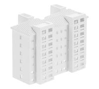 KHBUAB Maquette de Bâtiment Miniature en Plastique Blanc pour Écoles, Outil Éducatif Réaliste et Décoratif, Kit de Construction D'appartement Moderne pour Présentation de Concepts