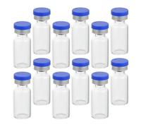 KHBUAB Mini-flacons en Verre 3ml Petites Bouteilles Transparentes avec Bouchons Lot de 50 Stockage Liquide avec Étanchéité pour Échantillons Usage Laboratoire et Hôpital