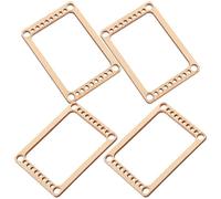 KHBUAB Mini Planche à Tricoter la Main en Bois Beige, Facile à Transporter, pour Projets de Tissage et Artisanat Itinérant, Lot de 4 Outils Polyvalents