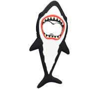 KHBUAB Ouvre-bouteille Magnétique Requin Noir en Silicone et Métal, Compacte et Portable, Aimant pour Réfrigérateur, Ouvre-bière Pratique pour Fêtes Cuisine, Accessoire Bar Original