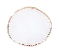 KHBUAB Palette Manucure en Résine Blanche Bord Doré pour Mélange de Vernis et Fards à Paupières, Destinée aux Amateurs de Nail Art en Salons et Événements