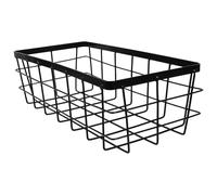 KHBUAB Panier de Rangement Mural en Métal Rectangulaire 11.22X5.31X3.94 Pouces sans Perçage pour Salle de Bain Bain Organisateur Cosmétique Pratique