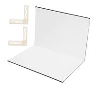 KHBUAB Panneau Compatible Polyvalent Double Face de Fond Photo Pliable en Carton Velours Noir pour Nourriture et Petits Produits, pour Flat Lay sur Table